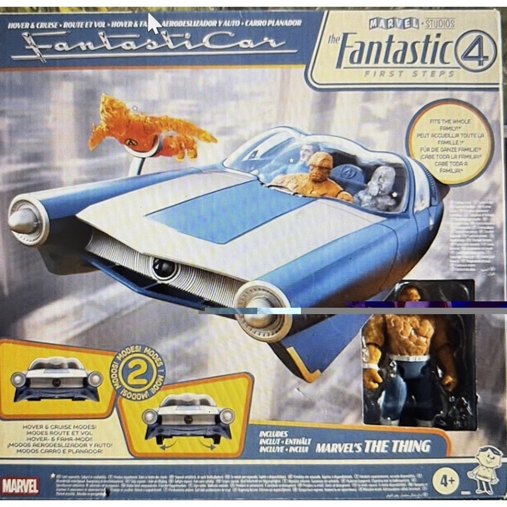 Marvel Fantastic 4 FantastiCar Playset W/ the  Thing Action Figure Boxed New Toy